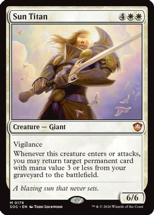 Sun Titan (SOC-178) [Commander: Secrets of Strixhaven]