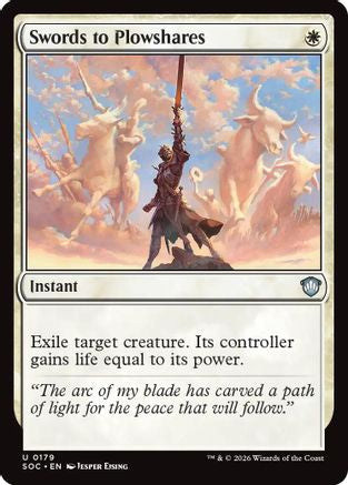 Swords to Plowshares (SOC-179) [Commander: Secrets of Strixhaven]