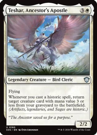 Teshar, Ancestor's Apostle (SOC-180) [Commander: Secrets of Strixhaven]