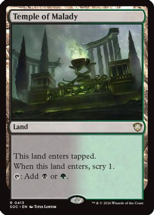 Temple of Malady (SOC-413) [Commander: Secrets of Strixhaven]