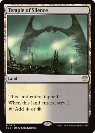 Temple of Silence (SOC-415) [Commander: Secrets of Strixhaven]