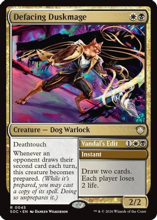 Defacing Duskmage (SOC-045) [Commander: Secrets of Strixhaven]