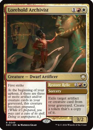 Lorehold Archivist (SOC-049) [Commander: Secrets of Strixhaven]