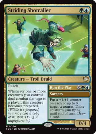 Striding Shotcaller (SOC-050) [Commander: Secrets of Strixhaven]