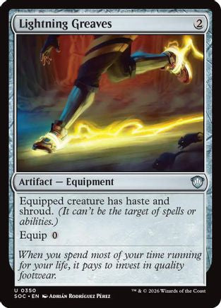 Lightning Greaves (SOC-350) [Commander: Secrets of Strixhaven]