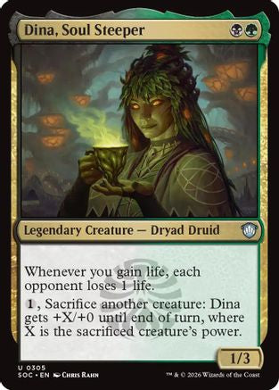 Dina, Soul Steeper (SOC-305) [Commander: Secrets of Strixhaven]