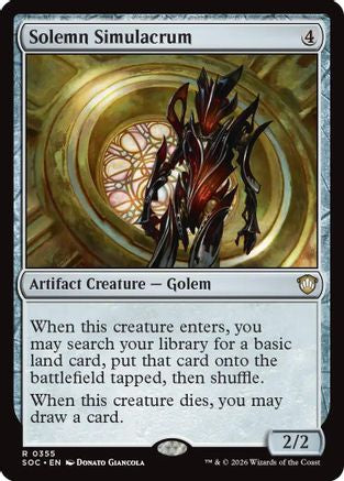 Solemn Simulacrum (SOC-355) [Commander: Secrets of Strixhaven]
