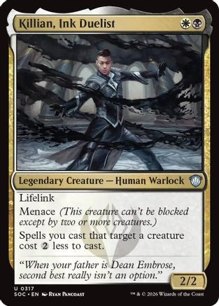 Killian, Ink Duelist (SOC-317) [Commander: Secrets of Strixhaven]