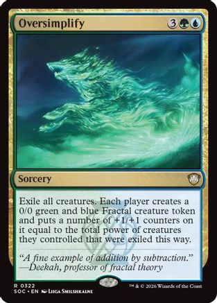 Oversimplify (SOC-322) [Commander: Secrets of Strixhaven]