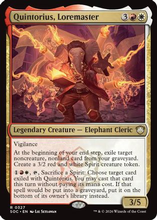Quintorius, Loremaster (SOC-327) [Commander: Secrets of Strixhaven]