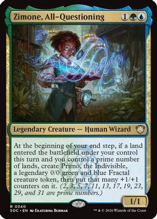 Zimone, All-Questioning (SOC-340) [Commander: Secrets of Strixhaven]