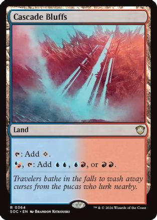 Cascade Bluffs (SOC-364) [Commander: Secrets of Strixhaven]