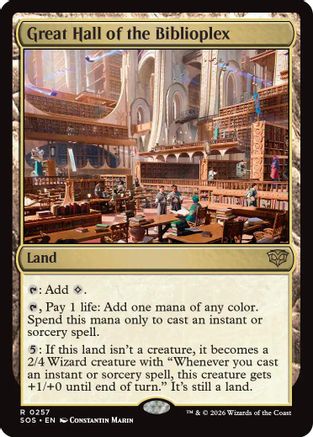 Great Hall of the Biblioplex (SOS-257) [Secrets of Strixhaven] Foil
