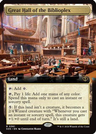 Great Hall of the Biblioplex (Extended Art) (SOS-361) [Secrets of Strixhaven]