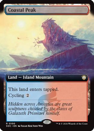 Coastal Peak (Extended Art) (SOC-100) [Commander: Secrets of Strixhaven]