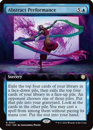 Abstract Performance (Extended Art) (SOC-067) [Commander: Secrets of Strixhaven]