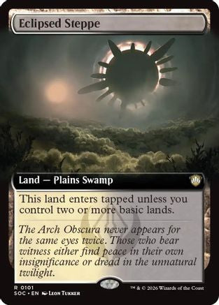 Eclipsed Steppe (Extended Art) (SOC-101) [Commander: Secrets of Strixhaven]