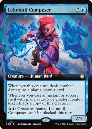 Leitmotif Composer (Extended Art) (SOC-070) [Commander: Secrets of Strixhaven]