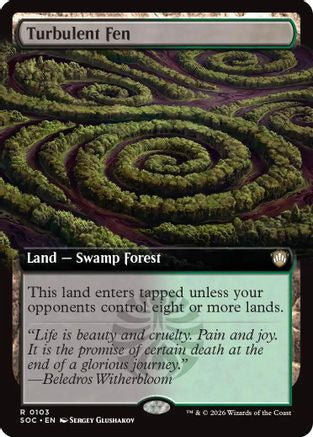 Turbulent Fen (Extended Art) (SOC-103) [Commander: Secrets of Strixhaven]