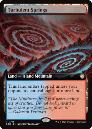 Turbulent Springs (Extended Art) (SOC-105) [Commander: Secrets of Strixhaven]