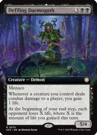 Defiling Daemogoth (Extended Art) (SOC-075) [Commander: Secrets of Strixhaven]