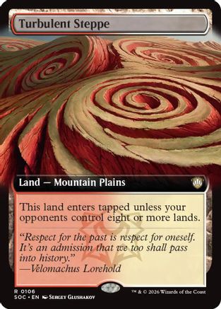 Turbulent Steppe (Extended Art) (SOC-106) [Commander: Secrets of Strixhaven]