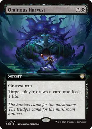 Ominous Harvest (Extended Art) (SOC-077) [Commander: Secrets of Strixhaven]