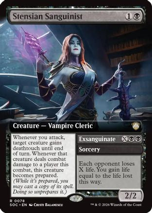 Stensian Sanguinist (Extended Art) (SOC-078) [Commander: Secrets of Strixhaven]