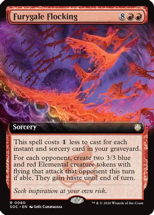 Furygale Flocking (Extended Art) (SOC-080) [Commander: Secrets of Strixhaven]
