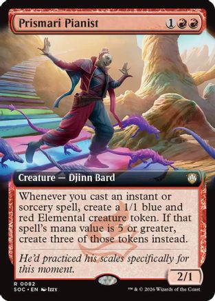 Prismari Pianist (Extended Art) (SOC-082) [Commander: Secrets of Strixhaven]