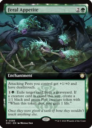 Feral Appetite (Extended Art) (SOC-086) [Commander: Secrets of Strixhaven]