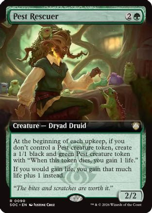 Pest Rescuer (Extended Art) (SOC-090) [Commander: Secrets of Strixhaven]