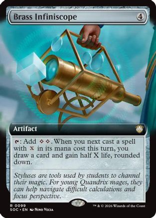 Brass Infiniscope (Extended Art) (SOC-099) [Commander: Secrets of Strixhaven]