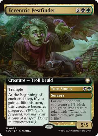 Eccentric Pestfinder (Extended Art) (SOC-094) [Commander: Secrets of Strixhaven]