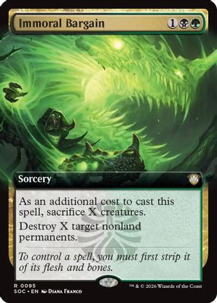 Immoral Bargain (Extended Art) (SOC-095) [Commander: Secrets of Strixhaven]