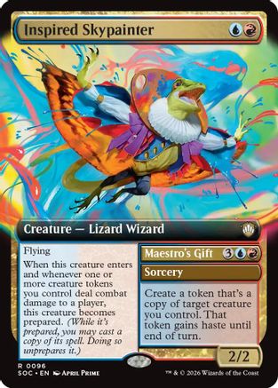 Inspired Skypainter (Extended Art) (SOC-096) [Commander: Secrets of Strixhaven]