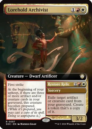 Lorehold Archivist (Extended Art) (SOC-097) [Commander: Secrets of Strixhaven]