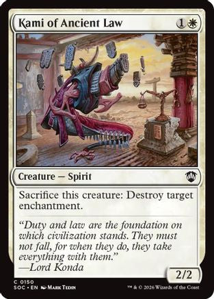 Kami of Ancient Law (SOC-150) [Commander: Secrets of Strixhaven]