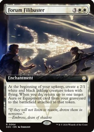 Forum Filibuster (Extended Art) (SOC-064) [Commander: Secrets of Strixhaven]
