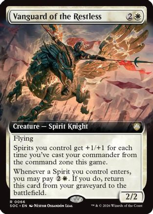 Vanguard of the Restless (Extended Art) (SOC-066) [Commander: Secrets of Strixhaven]