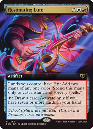 Resonating Lute (Extended Art) (SOS-355) [Secrets of Strixhaven]