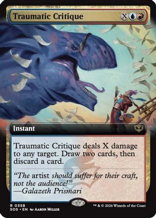 Traumatic Critique (Extended Art) (SOS-358) [Secrets of Strixhaven]