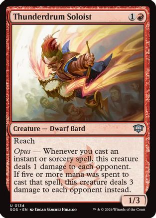 Thunderdrum Soloist (SOS-134) [Secrets of Strixhaven] Foil