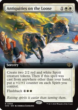 Antiquities on the Loose (Extended Art) (SOS-308) [Secrets of Strixhaven] Foil