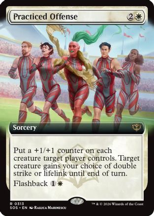 Practiced Offense (Extended Art) (SOS-313) [Secrets of Strixhaven]