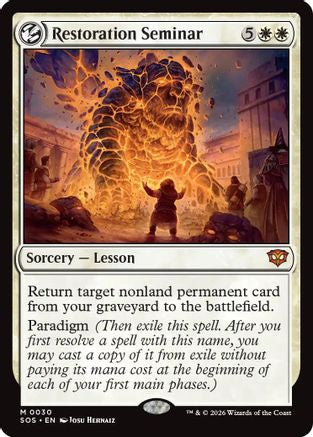 Restoration Seminar (SOS-030) [Secrets of Strixhaven] Foil