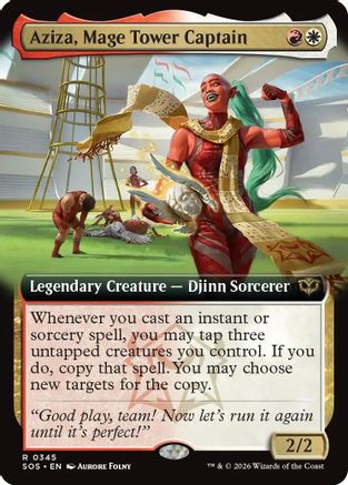Aziza, Mage Tower Captain (Extended Art) (SOS-345) [Secrets of Strixhaven] Foil