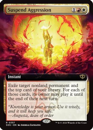 Suspend Aggression (Extended Art) (SOS-357) [Secrets of Strixhaven] Foil