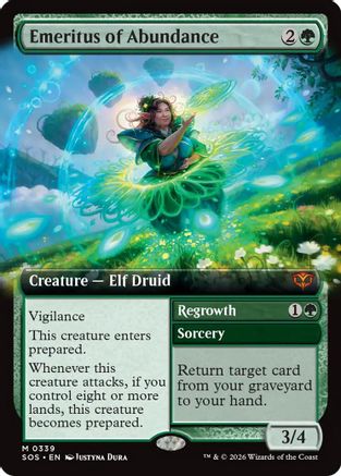 Emeritus of Abundance (Extended Art) (SOS-339) [Secrets of Strixhaven] Foil