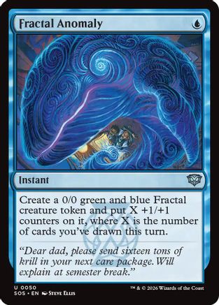 Fractal Anomaly (SOS-050) [Secrets of Strixhaven] Foil